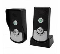 VELATEMOR Videocamera per Campanello Wireless, Campanello a Batteria Ricaricabile da 1800 MAh con Citofono Vocale Bidirezionale con Portata di 1000 M per Avvisi di Emergenza Ospedaliera (BLACK)
