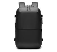 VELATEMOR Zaino da 60 Litri a Compressione Sottovuoto, Zaino Trasportabile Viaggiatore Espandibile, Spallack a 180 ° Aprire Spalline Regolabili per L'ufficio da (BLACK)