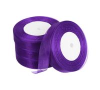 Velato Organza Nastro 51/64" 50 Iarde 4 Rotolo Chiffon Decorazione Tessuto Viola