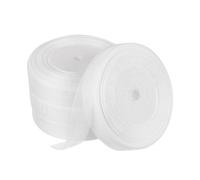 Velato Organza Nastro 51/64" 50 Iarde,4 Rotolo Chiffon Tessuto,Bianco