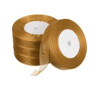 Velato Organza Nastro 51/64" 50 Iarde,4 Rotolo Chiffon Tessuto,Marrone