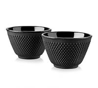 Velaze Tazza da tè in ghisa, Tazza Giapponese Asiatica Interna Smaltata, 2 Pezzi da 120 ml, tè Caldo e Sano, 120 ml e Set di 2 Pezzi