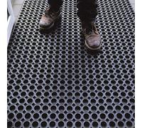 ZERBINO NERO PER ESTERNO TAPPETO IN GOMMA FORATA NERA COMPOS VARIE MISURE