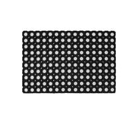 Velcoc - Zerbino Compos da Esterno in Gomma con Fori, Antiscivolo, Robusto e Resistente, Spessore di 16 mm, Tappeto con Struttura a Nido d'Ape, Colore Nero, Dimensioni 40 x 60 cm