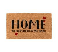 Velcoc - Zerbino da Interno con Scritta Home the Best Place in the World, in Fibra di Cocco con Fondo in PVC Antiscivolo, Tappeto Robusto e Resistente, Spessore di 14 mm, Dimensione 40 x 70 cm