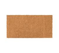 Velcoc - Zerbino Greggio da Interno in Fibra di Cocco, Tappeto con Fondo in PVC Antiscivolo, Robusto e Resistente, Elevata capacità di Assorbenza, Spessore di 14 mm, Colore Beige, 40 x 75 cm