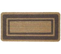 Giacomini & Gambarova Velcoc Tappeto con Bordo Fantasia, Cocco, Marrone/Nero, 50 x 100 cm