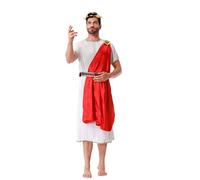 Velcoxplay Costumi da uomo delle divinità greche romane,Abbigliamento medievale Romano Costume di Halloween Costume di Carnevale L
