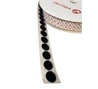 Velcro® Brand Black Stick On Monete Scelta di Hook & Loop 22 mm, Sticky Dots Double Sided Adesivi Pads, Monete Adesive, Forte Punti Adesivi (100 Monete)