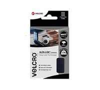 VELCRO Brand | Chiusure ALFA-LOK con Tecnologia Snap-Lock Heavy Duty | Auto-aggancianti e Multidirezionali con Tenuta Super Forte per Uso Interno ed Esterno | Nero | 7,5 x 2,5 cm | Set di 4