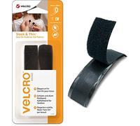 VELCRO Brand | Cinghie Multiuso | Chiusura Autoadesiva Forte con Gancio e Asola Perfetta per Artigianato, Riparazioni di Abbigliamento e Orli | Nero | 19 mm x 90 cm