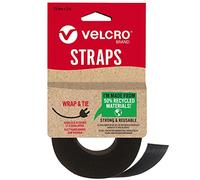 VELCRO Brand | Eco One-Wrap Cinghie Riutilizzabili | Cinghie Riutilizzabili, Flessibili e Versatili per Ogni Uso in Casa | Nero | 25 mm x 3 m