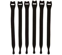 Velcro VEL-EC60388 Fascette regolabili (6) 12 mm x 20 cm, colore nero, 12mm x 20cm-6Pk, Set di 6 Pezzi