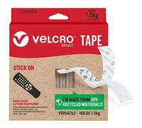 VELCRO Brand Nastro a strappo adesivo Eco, Bianco 22mm x 3m