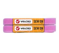 Velcro Brand - Nastro adesivo da cucire, 1,2 m x 3/4 cm, per tessuti, abbigliamento e artigianato, ricambio per bottoni a pressione, strisce tagliate a lunghezza, colore: rosa