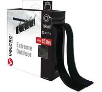 VELCRO Brand | Nastro adesivo extra resistente per esterni Heavy Duty Extreme | Taglia su misura, doppio lato hook & loop, nastro adesivo industriale extra forte | Nero | 6m x 25mm