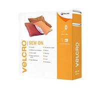 VELCRO Brand | Nastro per cucire in tessuto | Taglia su misura, robusto hook & loop, nastro adesivo autoadesivo | Nero | 20mm x 25m