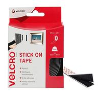 VELCRO Brand Nastro Riapribile Adesivo Nero 20 mm x 2.5 m | Nastro a strappo autoadesivo, versatile e resistente, per casa, ufficio, garage e decorazioni