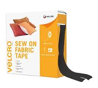 VELCRO Brand | Nastro in Tessuto da Cucire | Nastro Autoadesivo Taglia su Misura con Gancio e Asola Forti Ideali per Creazioni Artigianali, Riparazioni di Abbigliamento e Orli | Nero 30 mm x 10 m