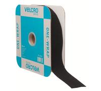 VELCRO Brand ONE-WRAP 91881 Rotolo su entrambi i lati, 11,9 m x 3,8 cm, cinghie tagliate a lunghezza resistente, con lacci per una presa sicura, colore: nero