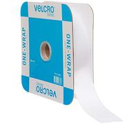 VELCRO Brand ONE-WRAP 91882 - Fascette riutilizzabili per tenere ordinati cavi e cavi, rotolo tagliato a misura, 13,7 x 1 1/2", colore: bianco