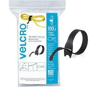 VELCRO Brand | One-Wrap Legami Sottili Riutilizzabili | Legami Multifunzione | Nero | 12 mm x 20 cm | Confezione da 100