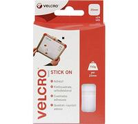 VELCRO Brand Quadrati riapribili adesivi 25mm x 24 Bianco | Self Adhesive Pads, Double Sided Hook & Loop Squares, Double Sided Adhesive Pads for Home, School, Office