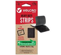 VELCRO Brand Strisce ecologiche ad alta resistenza, Nero 44mm x 76mm, 2 pz