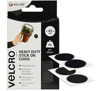 Velcro Brand VEL-EC60248 Velcro Coins Giant Heavy Duty nero - EC60248, 45mm x 45mm
