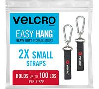 VELCRO Brand VEL-30686-USA Stoccaggio e organizzazione del Garage, Supporto per Cavo di prolunga, Tubi per Piscina, Strumenti, capannone, Nero, 2pk Small Holds 100lbs