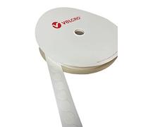 VELCRO® - Monete adesive bianche a scelta tra gancio e anello da 13 mm, puntini adesivi bifacciali, monete adesive, (solo per hoc, 20 monete)