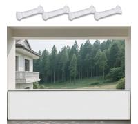 Vele Ombreggianti Rettangolare 150 x 230 cm Protezione Raggi UV 98% Impermeabile Telo Telone Protezione Raggi UV Poliestere Antistrappo per Serre Carport Piscine Cortili, Bianco