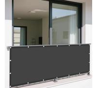 Vele Ombreggianti Rettangolare 270 x 445 cm Rettangolare 98% Anti-Uv Rete Parasole Protezione Solare Schermo UV con Funi di Tensione per Esterno per Giardino, Balcone, Grigio Scuro