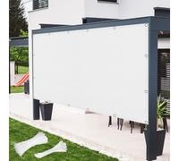 Vele Ombreggianti Rettangolare 280 x 445 cm Protezione UV 98% Traspirante Rete Termica con Anelli con Occhielli e Fune per Esterno Terrazza Giardino Piscina, Bianco