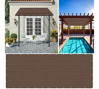 Vele Ombreggianti Rettangolare 461 x 497 cm Poliestere Traspirante Rettangolare Telo Ombra Antipioggia, Antivento e Resistente Al Sole per Balcone per Giardino, Balcone, marrone