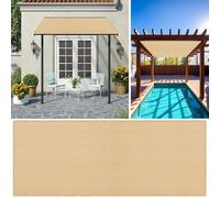Vele Ombreggianti Rettangolare 468 x 519 cm Poliestere Traspirante Rettangolare Telo Ombra Antipioggia, Antivento e Resistente Al Sole per Balcone per Giardino, Balcone, Giallo sabbia