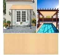 Vele Ombreggianti Rettangolare 480 x 509 cm Poliestere Traspirante Rettangolare Telo Ombra Antipioggia, Antivento e Resistente Al Sole per Balcone per Giardino, Balcone, Color Crema