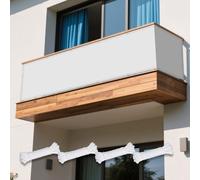 Vele Ombreggianti Rettangolare 85 x 350 cm Anti UV 98% Parasole Copertura Antipolvere Protezione UV Telo Parasole con Fune Occhiellato per Esterno per Giardino, Balcone, Bianco