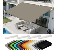 Vele Ombreggianti Rettangolari 1.6 x 2.6 m Protezione Raggi UV Panno Ombreggiante Protezione Uv, Tessuto 185 G/M² per Esterno Terrazza Giardino Piscina, Cachi