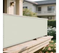 Vele Ombreggianti Rettangolari 100 x 280 cm Antivento/Protezione UV Tenda Parasole Esterno Anti UV Antivento con Occhielli con Fune per Esterni per Giardino, Balcone, Beige