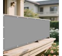 Vele Ombreggianti Rettangolari 104 x 110 cm Antivento/Protezione UV Tenda Parasole Esterno Anti UV Antivento con Occhielli con Fune per Esterni per Giardino, Balcone, Grigio Chiaro