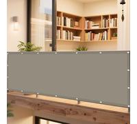 Vele Ombreggianti Rettangolari 130 x 280 cm Pes Poliestere Impermeabile Rete Ombreggiante con Occhielli con Anelli con Occhielli e Fune per Giardino per Terrazza Giardino, Tortora