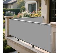Vele Ombreggianti Rettangolari 145 x 165 cm Protezione Raggi UV e Impermeabile Impermeabile Copertura con Occhielli Tenda a Vela per Esterno Terrazza Giardino Piscina, Grigio Chiaro