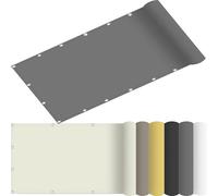 Vele Ombreggianti Rettangolari 155 x 460 cm Rete Telo Ombra Ombreggiante Protezione Solare Anti UV Antipolvere Antipioggia Riduce Le Radiazioni per Esterno, Grigio Chiaro