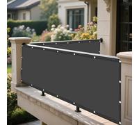 Vele Ombreggianti Rettangolari 175 x 185 cm Protezione Raggi UV e Impermeabile Impermeabile Copertura con Occhielli Tenda a Vela per Esterno Terrazza Giardino Piscina, Grigio Scuro