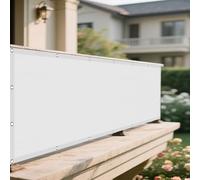 Vele Ombreggianti Rettangolari 188 x 250 cm Antivento/Protezione UV Tenda Parasole Esterno Anti UV Antivento con Occhielli con Fune per Esterni per Giardino, Balcone, Bianco