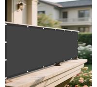 Vele Ombreggianti Rettangolari 196 x 250 cm Antivento/Protezione UV Tenda Parasole Esterno Anti UV Antivento con Occhielli con Fune per Esterni per Giardino, Balcone, Grigio Scuro