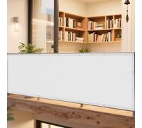 Vele Ombreggianti Rettangolari 200 x 200 cm Pes Poliestere Impermeabile Rete Ombreggiante con Occhielli con Anelli con Occhielli e Fune per Giardino per Terrazza Giardino, Bianco