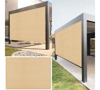 Vele Ombreggianti Rettangolari 560 x 600 cm Anti UV 98% Parasole Traspirante Copertura con Fune e Occhiellato Protezione UV Ideali per Cortile Patio e Campeggio, Giallo sabbia
