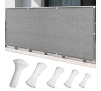 Vele Ombreggianti Rettangolari 569 x 632 cm Anti UV 98% Parasole Vela Ombreggiante Antivento Traspirante Quadrata Anti-Ultravioletti per Esterno per Giardino, Balcone, Grigio Chiaro